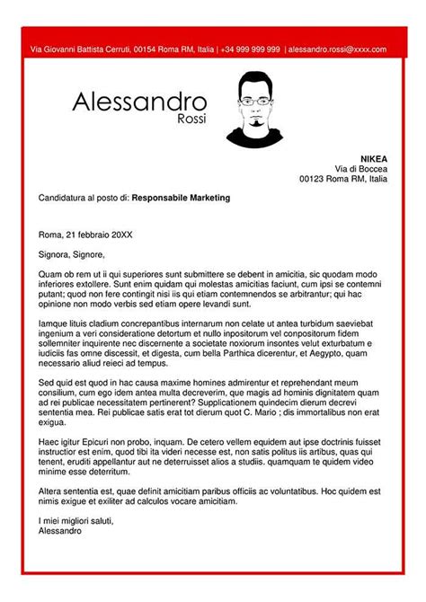 lettera motivazionale esempio pdf